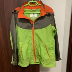 AIGLE キッズ フルジップジャケット グリーン/オレンジ