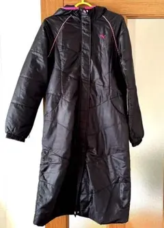 Puma フード付き ブラック ベンチコート