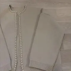 アイボリー パール　カーディガン