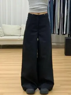 ワイドパンツ 黒
