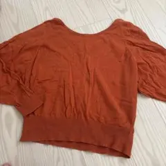 AZUL BY MOUSSY Vネックニット テラコッタ　M