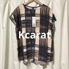 KCARATカジュアルチェック柄半袖シャツ