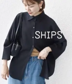 1回のみ着用 SHIPS ラフ ビック シルエット シャツ 極美品のサムネイル