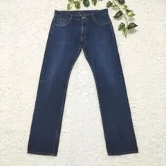 BEAMS　レギュラーフィット ストレート デニム　L　インディゴブルーのサムネイル