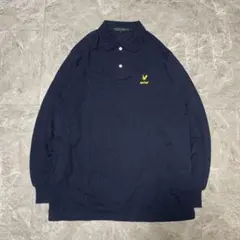 Lyle & Scott 長袖ポロシャツ ネイビー Mサイズ d30