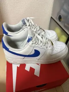 NIKE Air Force 1 ホワイト/ブルーのサムネイル