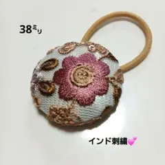 超お買い得♡リバティとインド刺繍 大きめくるみボタン(38ミリ) 豪華3