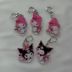 マイメロディ クロミ アクリルキーホルダー 5個セット