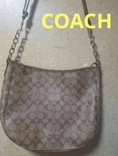 COACH ショルダーバッグ ベージュ ロゴ