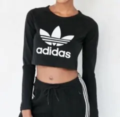 adidas Originals クロップド丈 長袖カットソー　M アディダス