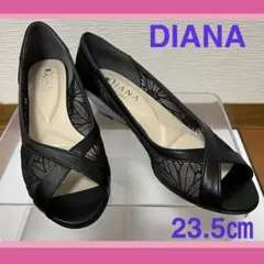 DIANA ダイアナ オープントゥ ウェッジソール パンプス レース 花柄のサムネイル