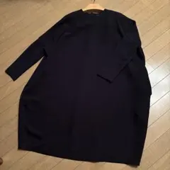 mizuiroind スタンドカラーピンタックスリーブワンピース 黒 F 長袖