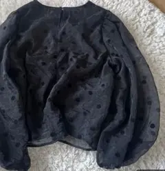 《美品》Bonjour Sagan ／ap retro ドットブラウス ブラック