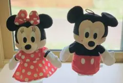 Disney ミッキー＆ミニー ハンドパペット 2体セットのサムネイル