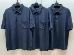 ユニクロ　エアリズムカノコポロシャツ/ボタンダウン　ネイビーXL 3枚セット