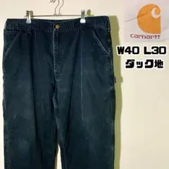 carhartt カーハート ペインターパンツ ダック 裏地ネル 黒色 ブラック