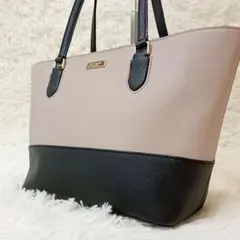 【美品】ケイトスペード トートバッグ PVCレザー バイカラー A4可 ビジネス
