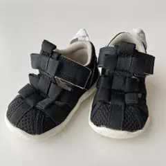 イフミー IFME サンダル 12cm ブラック リボン ベビー キッズ 女の子