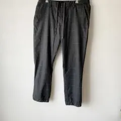 UNIQLO ユニクロ　ジョガーパンツ　チェックメンズ グレー　ＸＬ
