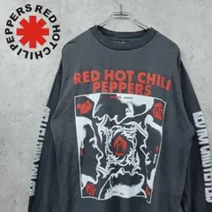 【古着】レッドホットチリペッパーズ グラフィック ロング Tシャツ ブラック