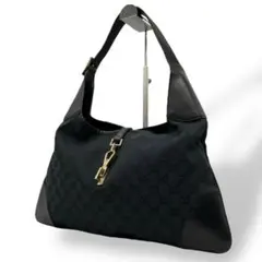 GUCCI ワンショルダーバッグ ジャッキー GGキャンバス ブラック 2268