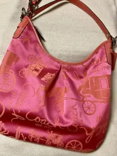COACH ホースアンドキャリッジ 2WAYショルダーピンク　馬車柄　y2k