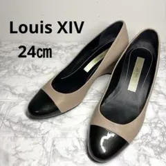 Louis XIV バイカラー ウェッジソール パンプス 24cmのサムネイル