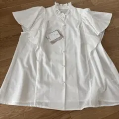 新品　半袖ブラウス ホワイト　LLサイズ