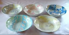 大皿　5点セット パステルカラー