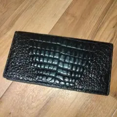 【美品】genuine crocodile skin 長財布 シャイニー クロコダイル 無双 長財布 GENUINE CROCODILE 刻印の