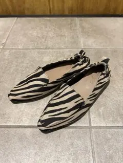 SESTO セスト ローファー パンプス フラットシューズ ゼブラ柄 24㎝