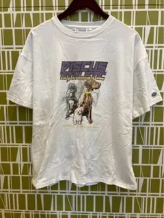 90s-00s ディスカス アスレチック 犬 アニマル プリントTシャツ Lのサムネイル