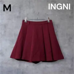 INGNI 赤 M ウエストゴム スカパン キュロット スコート ショート丈 夏のサムネイル