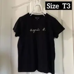 アニエスベー ロゴTシャツ サイズT3 ブラック