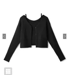 ショート丈カーディガンXキャミソールニットアンサンブル [dr404]