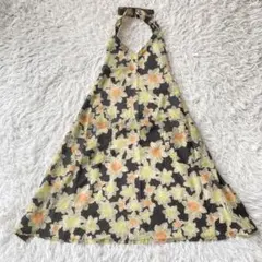 美品 シビラ Sybilla 花柄 総柄 エプロン ホルターネック 736のサムネイル