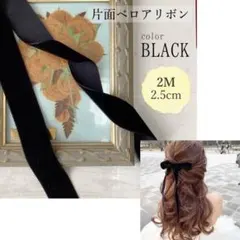 ベロアリボン ベルベット ヘアアクセサリー ウェディング 推し活 黒 ブラック