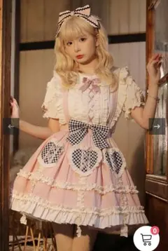 ロリータ 甘ロリ ジャンスカ スカート ピンク 黒