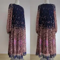 VIVI プリーツワンピース アンティークワンピース　ヴィンテージ　昭和レトロ