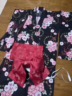 完売品】しまむら うさこま 浴衣3点セット（浴衣、へこ帯、腰ひも二本