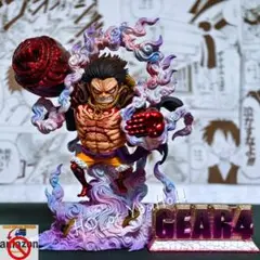 ワンピース　ルフィ太郎　ギア4　海外製 ワンピース ルフィ ギア4＆通常Ver. フィギュア ドクロ台座付