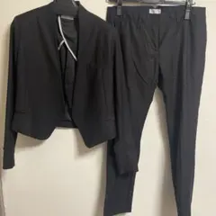 超美品#ブラックタキシードスタイルジャケット#スリムパンツのセットアップ