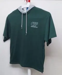 半袖 フード付き パーカー CSF グリーン サイズ M