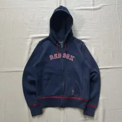 NIKE MLB RED SOX チームロゴ刺繍 短丈ジップパーカー Y2K平成