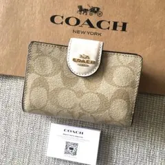 新品！】COACHコーチ☆がま口財布☆キスロックコインケース
