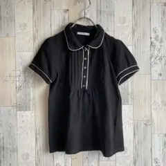 babe be equivalent レディースカットソー　半袖　黒　バイカラー