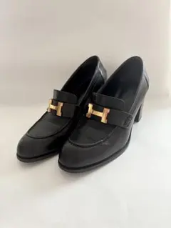 HERMES エルメス　モカシンドーフィン70 38 ハーフ　ヒールローファーのサムネイル