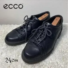 ECCO レザースニーカー ブラック 24cm 本革 コンフォートシューズのサムネイル