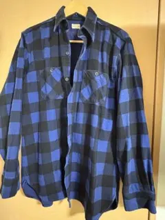 SUGAR CANE フランネルネルシャツ L 青黒チェック