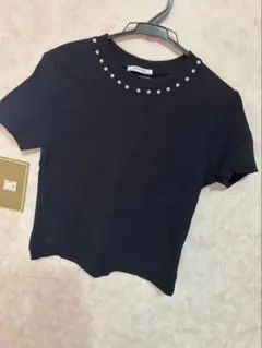 ZARA 黒半袖 トップス Lサイズ